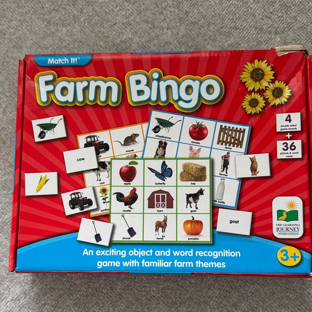 The Learning Journey International Farm Bingo Game - Red